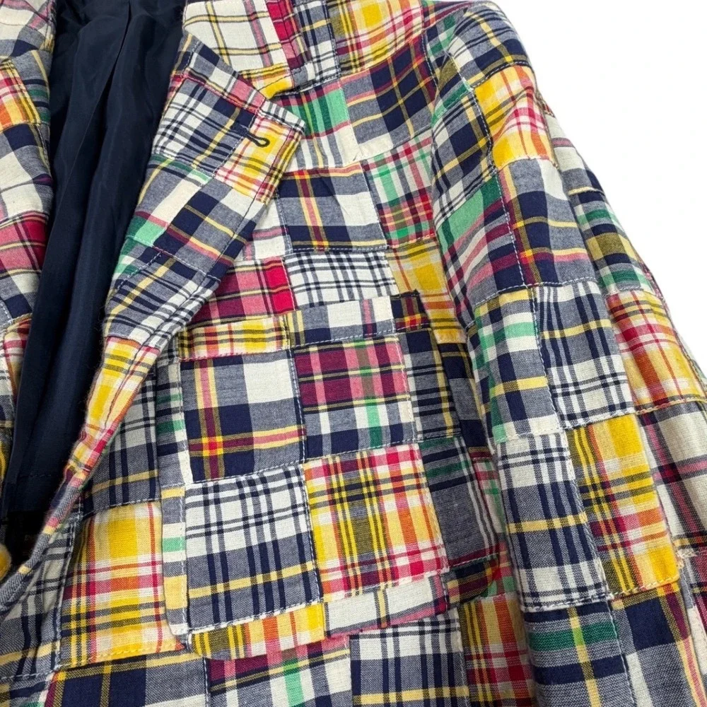 J Crew Blazer Men's Lot Size S 38R Patchwork, Seersucker,Windowpanes Wool/Cotton